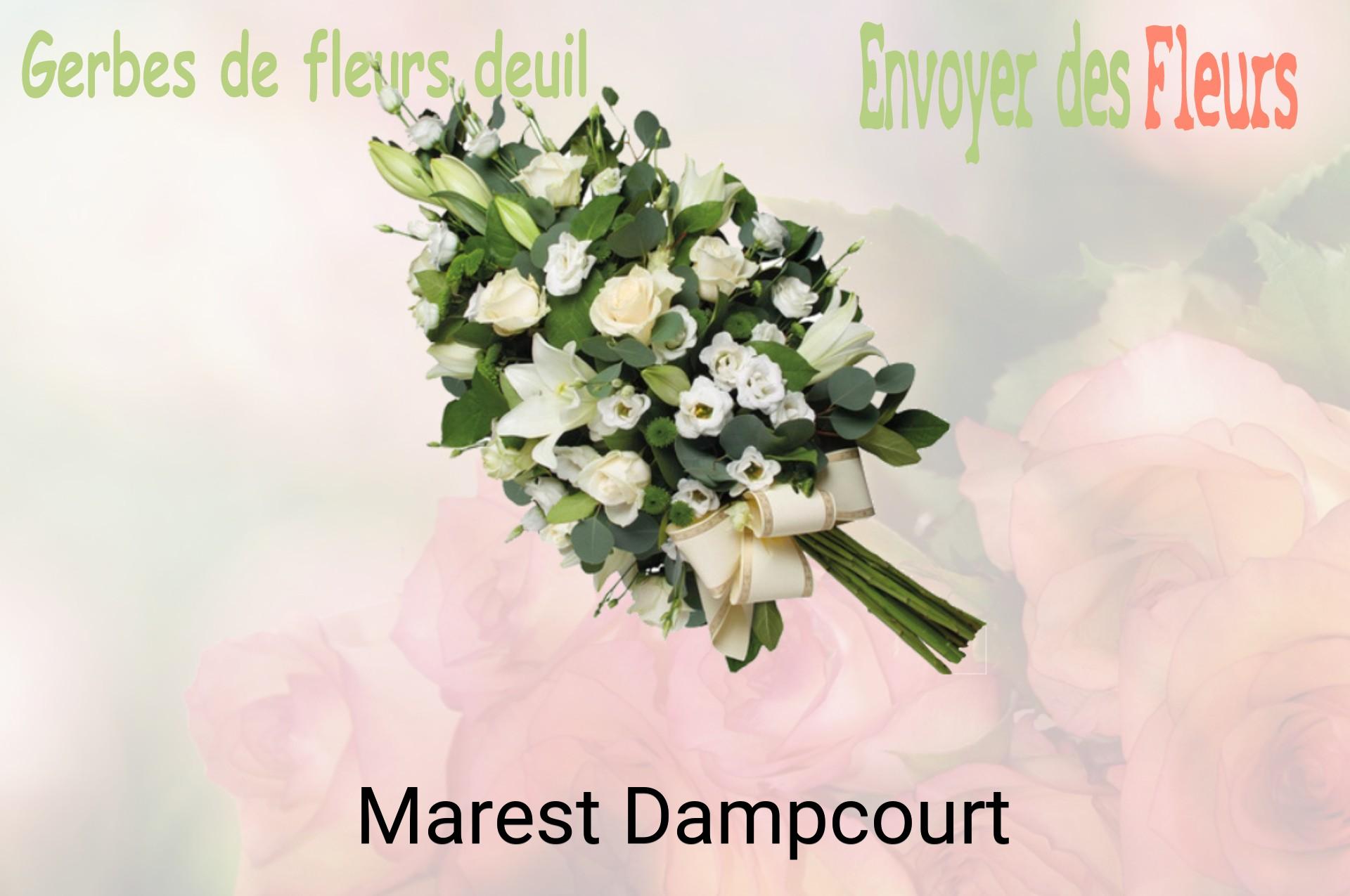 Gerbe de fleurs de deuil livrée à Marest-Dampcourt